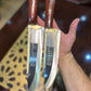 Rohaan 3 Pieces Butcher and Meat Knife Set, Professional Meat Cleaver, Bone Crusher,