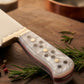 Rohaan Professional Heavy-Duty Meat & Bone Cleaver – Hand-Forged Leaf Spring Steel, Brass Accents