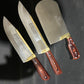 Rohaan 3 Pieces Butcher and Meat Knife Set, Professional Meat Cleaver, Bone Crusher,