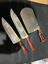 Rohaan 3 Pieces Butcher and Meat Knife Set, Professional Meat Cleaver, Bone Crusher,