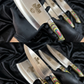 RoHaan 4-Piece Professional Kitchen Knife Set | Chef Knife, Meat Cleaver, Butcher Knife | Stainless Steel with Rainbow Pakka Wood Handle | Handmade in Wazirabad