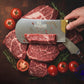 3 Pieces Rohaan Stainless Steel Meat & Butcher Knife Set, BBQ Bone Crusher Cleaver, Heavy Duty Cleaver, Skinner and meat Slicer Knife