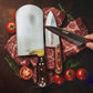 3 Pieces Rohaan Stainless Steel Meat & Butcher Knife Set, BBQ Bone Crusher Cleaver, Heavy Duty Cleaver, Skinner and meat Slicer Knife