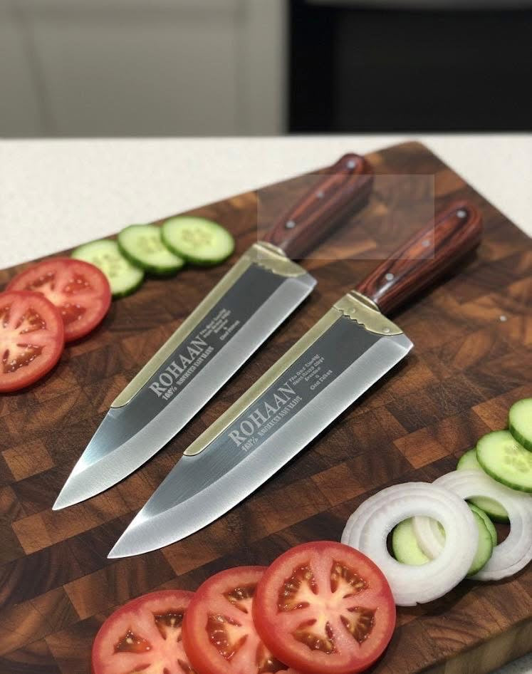 Rohaan 3 Pieces Butcher and Meat Knife Set, Professional Meat Cleaver, Bone Crusher,